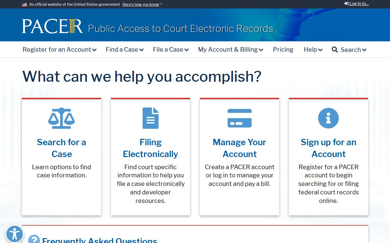 PACER federal court search beyond Moniteau County court cases